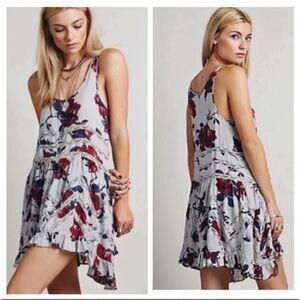 Free People voile floral trapeze slip dress